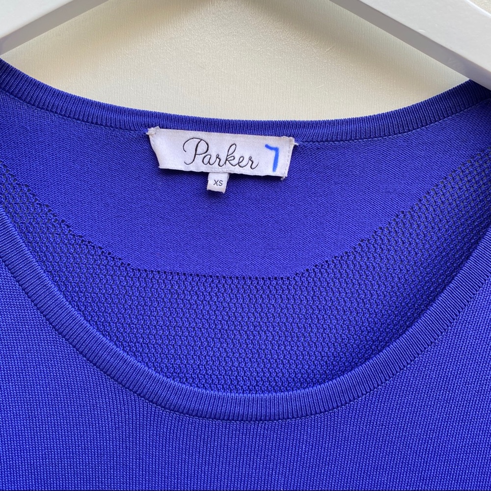 Parker | Trace Knit Fit and Flare Mini Dress XS - Picture 3 of 8
